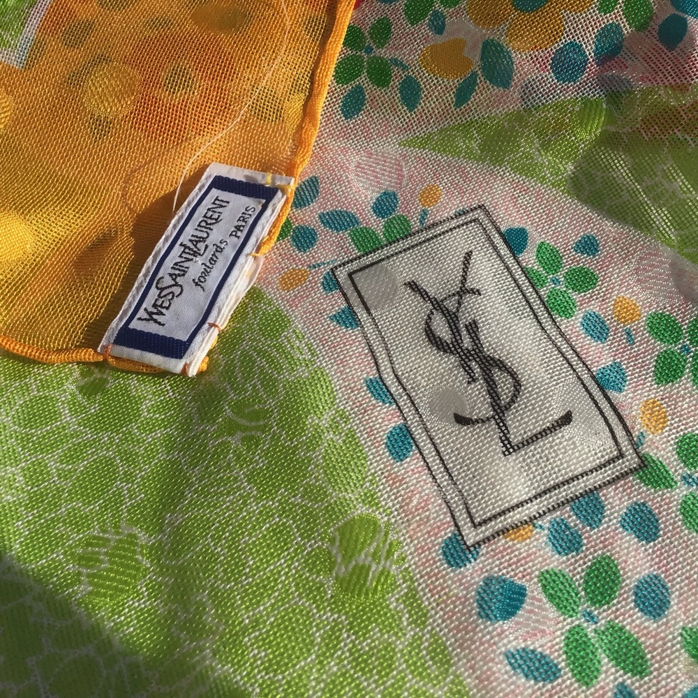 Vintage Yves Saint Laurent Silk Scarf